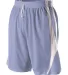Alleson Athletic 54MMP Reversible Basketball Short Columbia Blue/ White side view