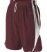 Alleson Athletic 54MMP Reversible Basketball Short Maroon/ White side view