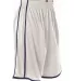 Alleson Athletic 535PW Women's Basketball Shorts White/ Navy side view