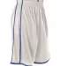 Alleson Athletic 535PW Women's Basketball Shorts White/ Royal side view
