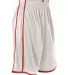 Alleson Athletic 535PW Women's Basketball Shorts White/ Red side view