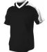 Alleson Athletic 521VNY Youth V-Neck Baseball Jers Black/ White side view
