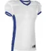 Alleson Athletic 750E Football Jersey in White/ royal front view
