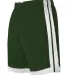 Alleson Athletic 538P Single Ply Basketball Shorts Forest/ White side view