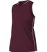 Alleson Athletic 551JW Women's Racerback Fastpitch Maroon/ White side view