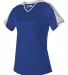 Alleson Athletic 558VW Women's Vneck Fastpitch Jer in Royal/ white front view