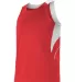 Alleson Athletic R1LFJ Loose Fit Track Tank Red/ White side view