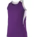 Alleson Athletic R1LFJW Women's Loose Fit Track Ta Purple/ White side view