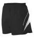 Alleson Athletic R1LFP Loose Fit Track Shorts in Black/ white side view