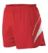 Alleson Athletic R1LFP Loose Fit Track Shorts in Red/ white side view