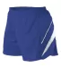 Alleson Athletic R1LFPW Women's Loose Fit Track Sh Royal/ White side view