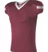 Alleson Athletic 754Y Youth Pro Flex Cut Belt Leng in Maroon/ white side view