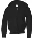 993B Jerzees Youth 8 oz. NuBlend® 50/50 Full-Zip  Black front view