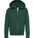 993B Jerzees Youth 8 oz. NuBlend® 50/50 Full-Zip  Forest front view