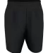 Alleson Athletic A205BA Blank Game Shorts Black/ Red front view