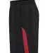 Alleson Athletic A205BA Blank Game Shorts Black/ Red side view