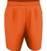 Alleson Athletic A205BA Blank Game Shorts Orange/ White front view