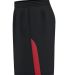 Alleson Athletic A205BY Youth Blank Game Shorts Black/ Red side view