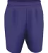 Alleson Athletic A205BY Youth Blank Game Shorts in Purple/ gold front view
