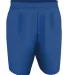 Alleson Athletic A205BY Youth Blank Game Shorts in Royal/ orange front view