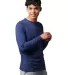 Russel Athletic 600LRUS Unisex Cotton Classic Long in Navy side view