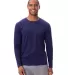 Threadfast Apparel 382LS Unisex Impact Long-Sleeve in Navy front view