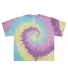 Tie-Dye 1050CD Ladies' Cropped T-Shirt in Jellybean front view