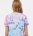 Tie-Dye 1050CD Ladies' Cropped T-Shirt in Cotton candy back view