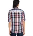Burnside Clothing 5222 Women's Long Sleeve Plaid S Red back view