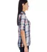 Burnside Clothing 5222 Women's Long Sleeve Plaid S Red side view