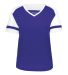 Augusta Sportswear 2914 Women's Fanatic 2.0 T-Shir in Purple/ white front view