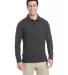 Core 365 CE112L Men's Fusion ChromaSoft Long-Sleev CARBON front view
