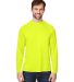 Core 365 CE110 Unisex Ultra UVP™ Long-Sleeve Rag in Safety yellow front view