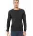 Bella + Canvas 3501CVC Unisex CVC Jersey Long-Slee in Dark gry heather front view