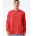 Bella + Canvas 3501CVC Unisex CVC Jersey Long-Slee in Heather red front view