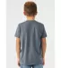 Bella + Canvas 3001Y Youth Jersey T-Shirt in Steel blue back view