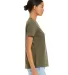 Bella + Canvas 6405CVC Ladies' Relaxed Heather CVC in Heather olive side view