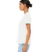 Bella + Canvas 6405CVC Ladies' Relaxed Heather CVC in Solid wht blend side view