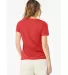Bella + Canvas 6405CVC Ladies' Relaxed Heather CVC in Heather red back view