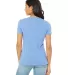 Bella + Canvas 6415 Ladies' Relaxed Triblend V-Nec in Blue triblend back view