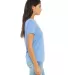 Bella + Canvas 6415 Ladies' Relaxed Triblend V-Nec in Blue triblend side view