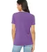 Bella + Canvas 6415 Ladies' Relaxed Triblend V-Nec in Purple triblend back view