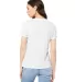 Bella + Canvas 6415 Ladies' Relaxed Triblend V-Nec in Solid wht trblnd back view