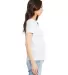 Bella + Canvas 6415 Ladies' Relaxed Triblend V-Nec in Solid wht trblnd side view