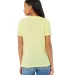 Bella + Canvas 6415 Ladies' Relaxed Triblend V-Nec in Pale ylw trblnd back view