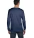 Bella + Canvas 3513 Unisex Triblend Long-Sleeve T- in Navy triblend back view