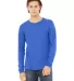 Bella + Canvas 3513 Unisex Triblend Long-Sleeve T- in Tr royal triblnd front view