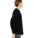 Bella + Canvas 3513 Unisex Triblend Long-Sleeve T- in Solid blk trblnd side view