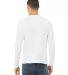 Bella + Canvas 3513 Unisex Triblend Long-Sleeve T- in Solid wht trblnd back view