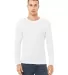 Bella + Canvas 3513 Unisex Triblend Long-Sleeve T- in Solid wht trblnd front view
